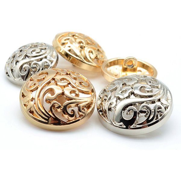 10 Teile/los Legierung Gold Silber Überzogene Vintage Windjacke Jacke Tasten 15-20 MM Durchmesser. Metallknöpfe für die Bekleidungsversorgung