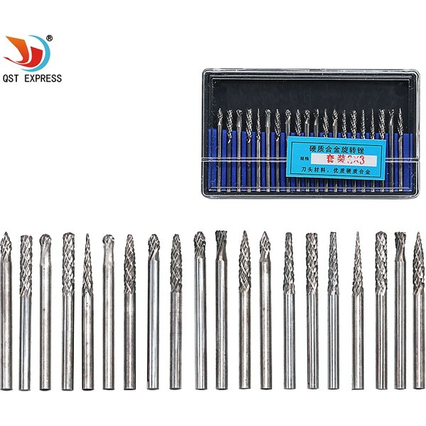 1pc/10pcs /20pcs 3mm 6mm Shank Tungsten Carbide Milling Cutter File Burr Suit Reamer Tools Cut Set for Dremel