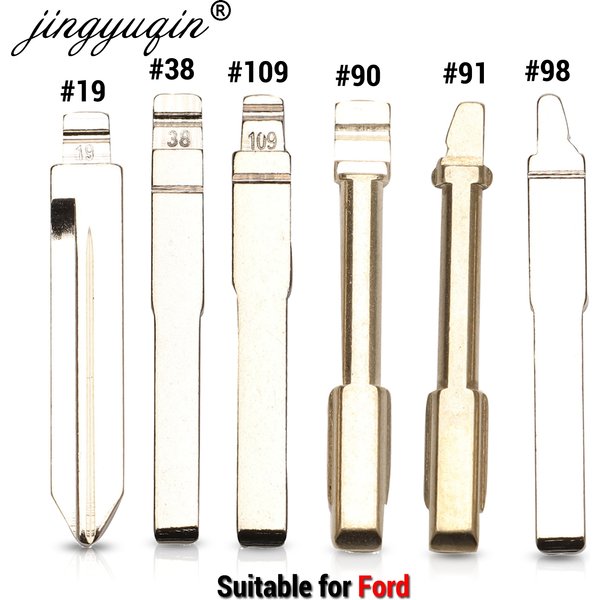 Jingyuqin HU101 FO21 FO38 Voiture Télécommande KD Lame de Clé pour Ford Fusion Focus Mondeo Fiesta Galaxy Flip Blanc #19 38 90 91 98 NO 109