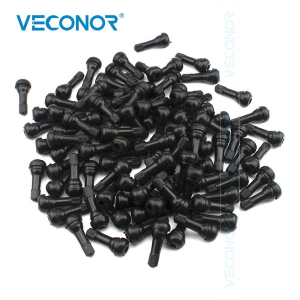 (100 pièces/pack) TR413 Snap-In de Valve De Pneu Tiges Courtes Noir En Caoutchouc