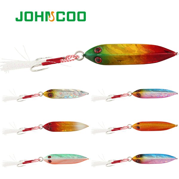 JOHNCOO Metal Jigging Fishing Lures 20g 30gJig Lure Shore Fishing Jigging Artificial Hard Bait Sea Bass Lure