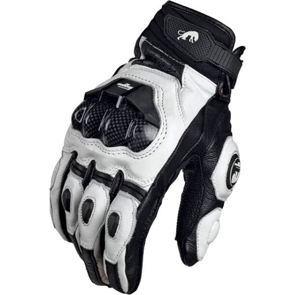 Gants de moto noirs de course en cuir véritable, gants d'équipe d'équitation sur route blancs pour hommes, été et hiver