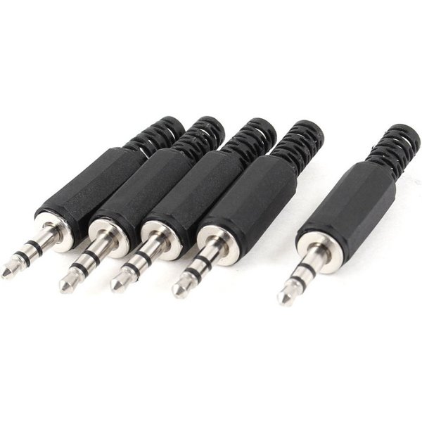5Pcs/lot 3.5mm Black Plastic Housing Audio Jack Plug Headphone Connector Discount