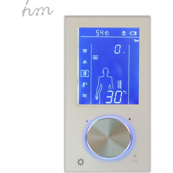 Contrôleur de douche à vanne numérique HM, écran tactile 3 voies, robinet mélangeur thermostatique avec affichage, prise intelligente compatible