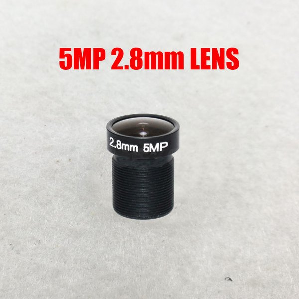 Objectif de caméra CCTV NOVOXY 5mp 1/2.5" 2.8mm grand angle de vue, montage M12 pour caméras IP