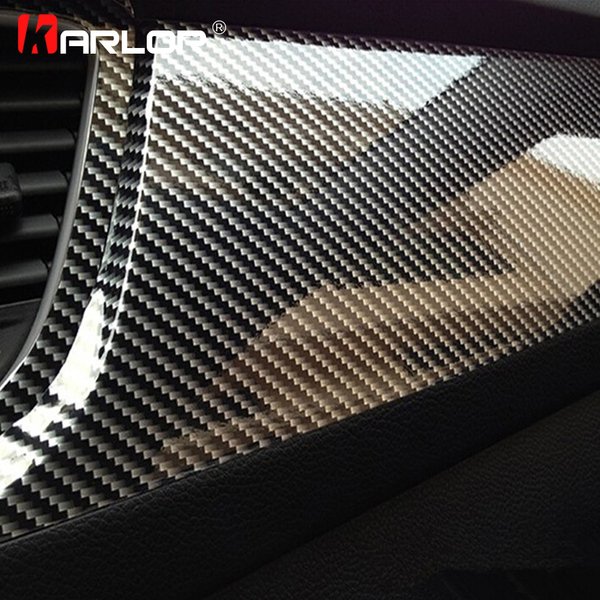 Film vinyle d'emballage en Fiber de carbone 5D haute brillance 100x30/10cm, autocollants et décalcomanies pour tablette de moto, accessoires automobiles, style de voiture
