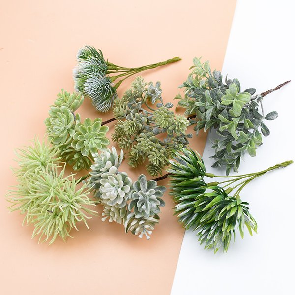 6PCS Silk Flowers for Scrapbooking Artificial Plants for Home Wedding Decoration Fake Plastic Decorative Christmas Wreaths