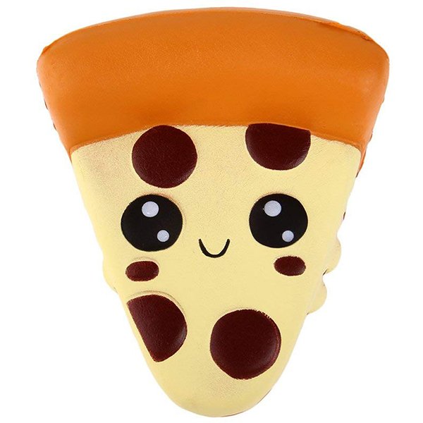 Jumbo Cute Pizza Squishy Slow Rising Simulation Soft Squeeze Toy PU Bread Cake Scented Anti Stress Fun for Kid Xmas Gift 13*11CM