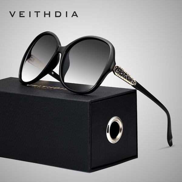 Veithdia retro mode sonnenbrille polarisiert uv400 luxus damen vintage designer frauen sonnenbrillen brillen für frauen v3025