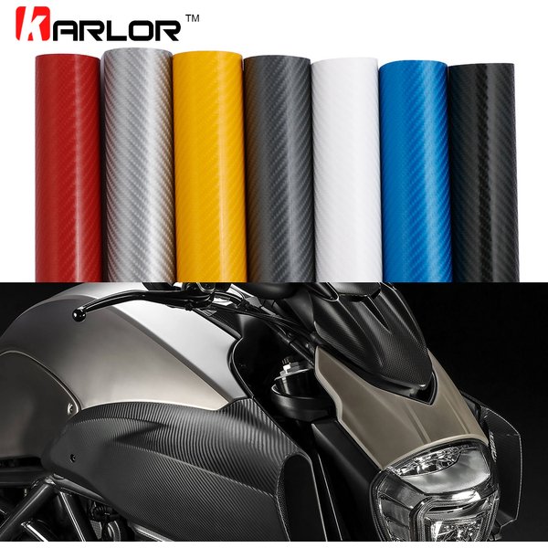 10x152 cm 4D Carbon Faser Vinyl Verpackung Film Motorrad Aufkleber Zubehör Für Yamaha r3 fz6 mt 07 r6 ybr 125 mt 09 r1 fz1 xj6