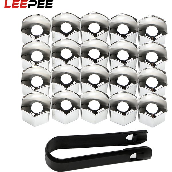 LEEPEE 20 Stück Auto-Radmutterkappen, Bolzenfelgen, spezielle Buchse, Auto-Naben-Schraubenabdeckung, Schutz, Auto-Styling, Außendekoration