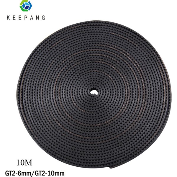 Courroie de distribution GT2 10 mm 6 mm 10M 5M 2M GT2-6, courroie pour imprimante 3D, pas de 2 mm, largeur 6 mm 10 mm, courroie GT2 en caoutchouc, pièces pour imprimante 3D