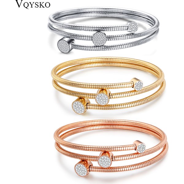 Bracelet en fil de câble en acier inoxydable pour femme, bracelets à breloques en cristal, haute qualité, nouvelle arrivée, mode