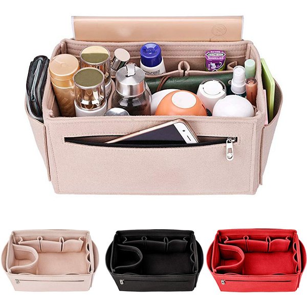 Hhyukimi Multifunktion sfilz Kosmetik tasche Handtasche Organizer Einsatz Reise innere Geldbörse Make-up Organisatoren passen verschiedene Marken taschen
