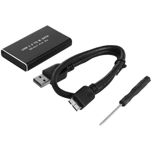 Boîtier SSD MSATA vers USB 3.0, mini boîtier de disque dur externe SATA, adaptateur de stockage pour SSD MSATA KingSpec 30x50mm