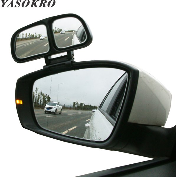 YASOKRO Auto-Rückspiegel 360 Grad Verstellbarer Auto-Totwinkelspiegel Automotive Weitwinkel-Konvexspiegel Doppelspiegel