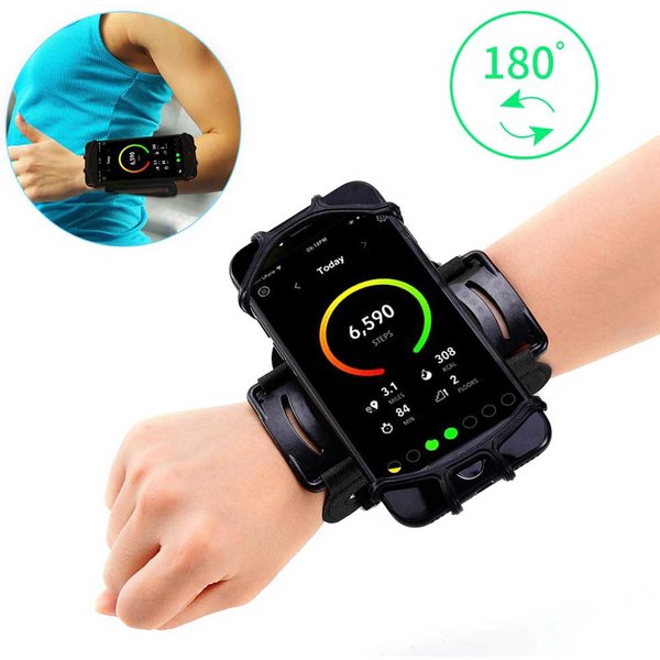Wristband Phone Holder for iPhone Running 4"-6.5" Inch Universal Sports Armband for Samsung Xiaomi OPPO Cycling Gym Arm Band Bag