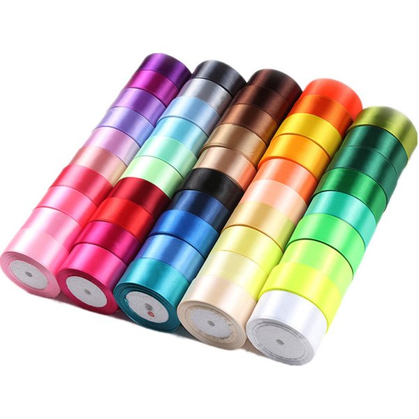 Hot Sale (25yards/roll) 40mm Single Face Satin Ribbon for Wedding Party Decoration Invitation Card Christmas Gift Wrapping Tape