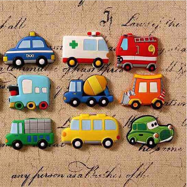 5Pcs Kreative Cartoon Auto Kühlschrank Magneten Für Kinder Kleine Größe Silikon Gel Magnetische Kühlschrank Magnet Tier Magnete