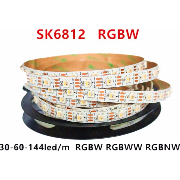 SK6812 RGBW (Similar Ws2812b) 4 in 1 1m/4m/5m 30/60/144 Leds/Pixels/M Individual Addressable Strip WW NW IP30/65/67 DC5V