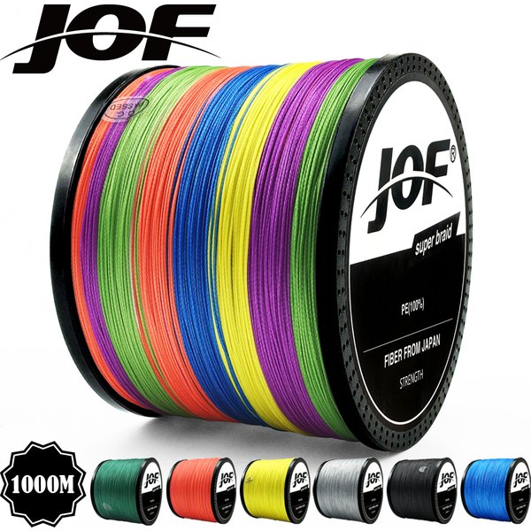JOF 300M 500M 1000M 8 nici 4 nici 18-88LB PE pleciony drut wędkarski Multifilament Super mocna żyłka wędkarska japonia Multicolor