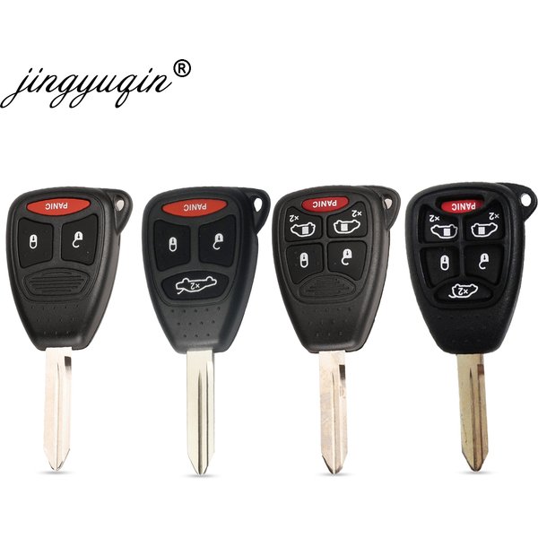 Jingyuqin-Coque de clé télécommande à 2/3/4/5/6 boutons, pour voiture Aspen 300 Dodge pyramDurango Jeep Grand TraffCommander