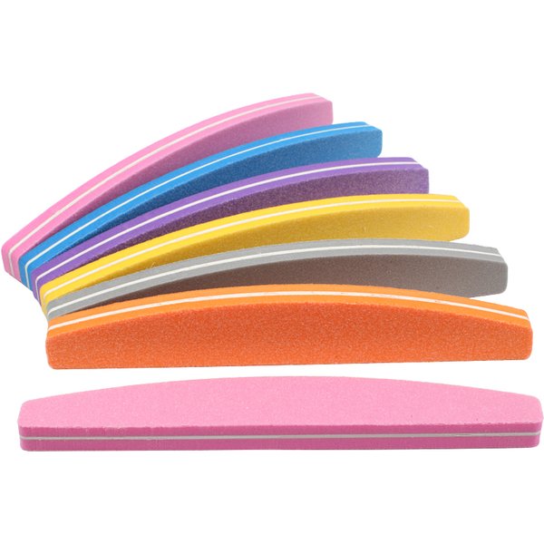5 pièces éponge de ponçage tampons à ongles fichiers 100/180 coloré Double face papier de verre éponge bloc vernis à ongles outils de manucure