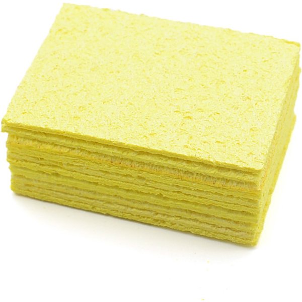 Éponge de nettoyage jaune pour fer à souder électrique durable, 5/10 pièces