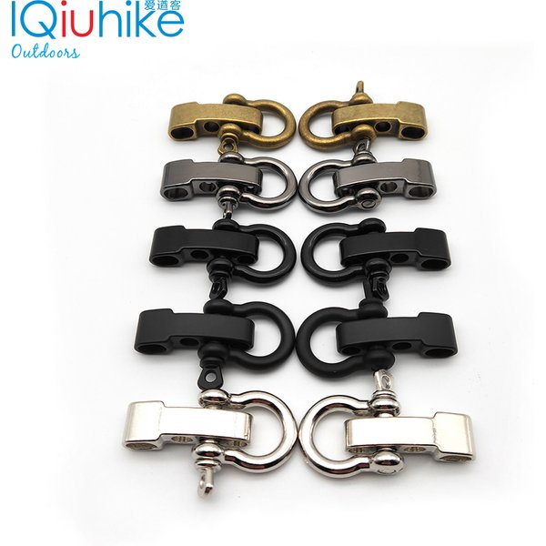2 pièces de manilles d'ancrage réglables en alliage de haute qualité en forme de O, boucle de bracelet en paracorde pour la survie en extérieur et les sports de plein air