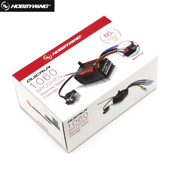HobbyWing QuicRun 1060 60A contrôleur de vitesse électronique brossé ESC pour voiture RC 1:10 étanche pour voiture RC