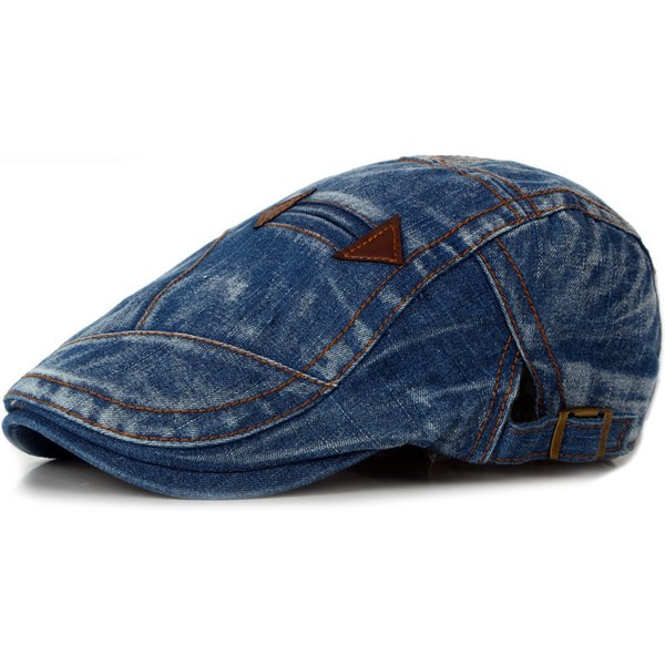 HT1195 mode printemps été jean béret chapeaux pour hommes femmes qualité décontracté unisexe Denim béret casquette ajustée soleil Cabbie casquette plate
