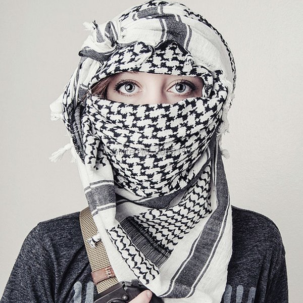Offre spéciale arabe Keffiyeh Shemagh écharpe coton hiver châle cou plus chaud couverture tête enveloppement coupe-vent tactique Camping écharpe hommes femmes