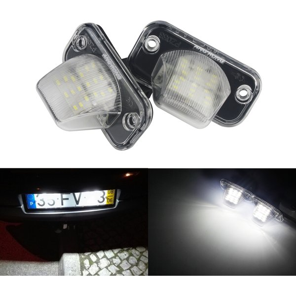 ANGRONG CANBUS, éclairage à LED blanc pour plaque d’immatriculation, compatible avec les modèles VW T4 Transporter IV, Multivan, Caravelle 4, Passat B6 Variant 3BG et Eurovan.