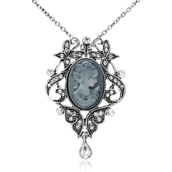 Rinhoo-Collier pendentif tête de pull vintage pour femme, JoDesign, Lady Girl, Bijoux spéciaux, Cadeaux en gros, miles