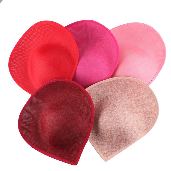 30CM Heart Shape Fascinator Base Imitation Sinamay Hat Millinery Bridal Wedding Hair Accessorie DIY Royal Ascot Party Headwear