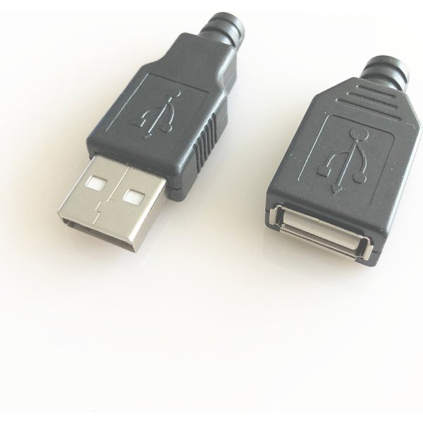 10 teile/los USB 2,0 Männlich Weiblich Anschlüsse Stecker Schweißen Daten OTG Linie Draht Kabel Stecker DIY Zubehör Drop Shipping YT2151