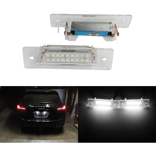 ANGRONG 2X Canbus LED Licence Number Plate Light For Porsche 911 Carrera 964 993 996 968 986 Boxster