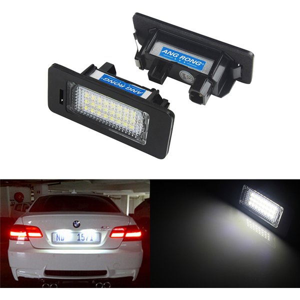 ANGlearG-Éclairage de plaque d'immatriculation Canbus LED, lampe de planificateur, BMW 3, série 5, E39, E60, E61, E90, E92, 2x