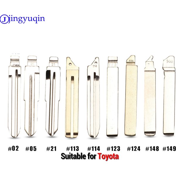 jingyuqin 10p #02 #05 #21 #113 #114 #123 #124 #148 #149 Car Key Ucut Blade for TOYOTA CAMRY RAV4 Corolla PRADO YARIS Dropship