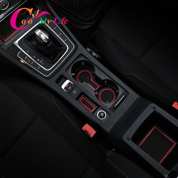 Anti-Rutsch-Autotür-Nut matte für Volkswagen VW Golf 7 2, 5 mk7 mk 7,5 7,5-Silikon Gate Slot Pad Cup Matten