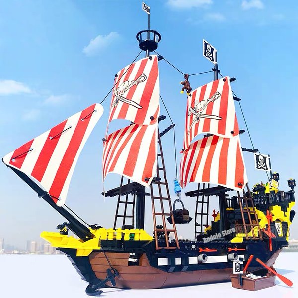 Erleuchten Sie den Baustein, Piraten und königliche Wachen, Kampfburg, 366 Stück, pädagogische Ziegel, Spielzeug für Jungen, Weihnachtsgeschenk, 310