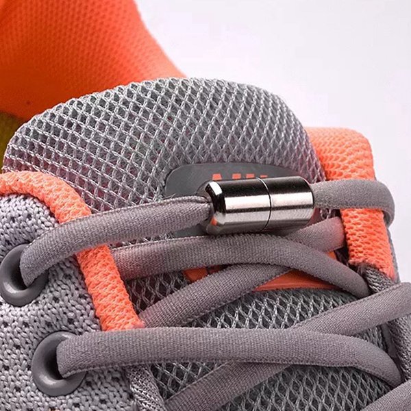 Lacets élastiques en demi-cercle sans cravate pour baskets, lacets paresseux avec serrure en métal pour enfants et adultes, taille unique pour toutes les chaussures