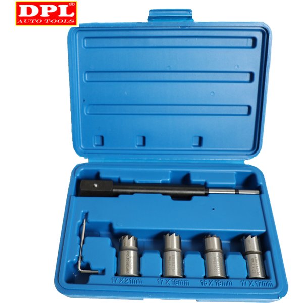 5PCS Diesel Injektor Sitz Cutter Werkzeug Set Reiniger Carbon Schneiden Werkzeug Kit