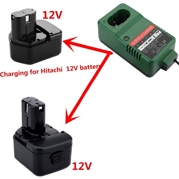 Chargeur de remplacement uniquement pour batterie Hitachi 12V NiCd Ni-Mh, chargeur de batterie de type pod pour Hitachi EB1214S, haute qualité