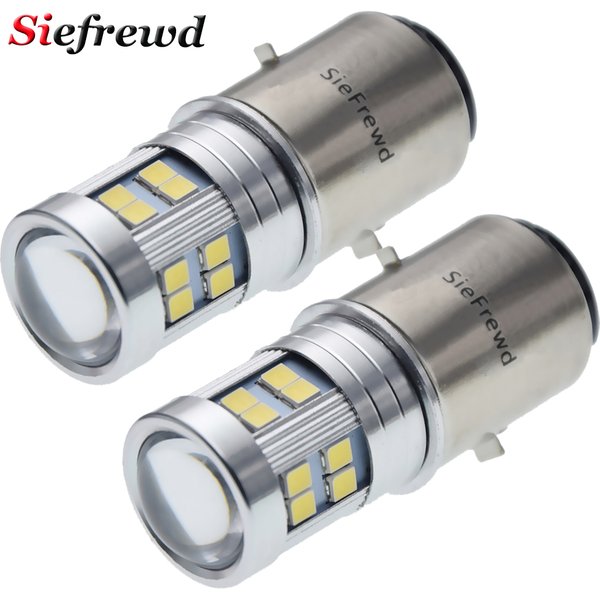 2x Motorrad LED Scheinwerfer BA20D H6 Bixenon Strahl 2835 24SMD 6V 12V Motorrad Moto Roller Moped Licht UTV birne Weiß Lampe 6000K
