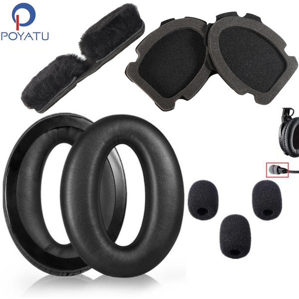 POYATU Ohrpolster Kopfhörer Ohrpolster Für BOSE Aviation Headset X A10 A20 Stirnband Kopfhörer Kopf Band Mic Abdeckung Kissen Ohrenschützer