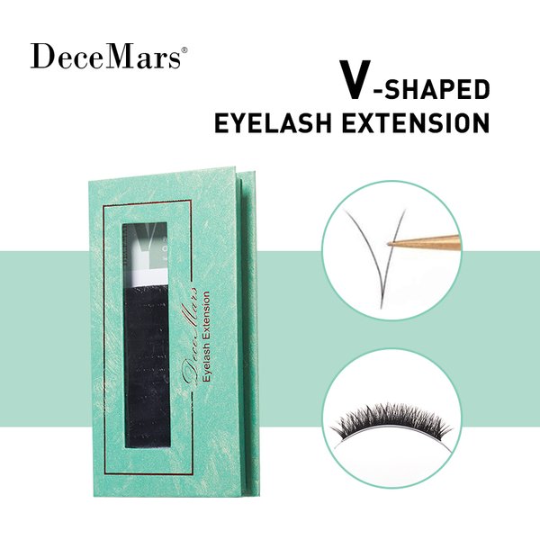 DeceGrain-Extension de cils en forme de V, 12 lignes/plateau