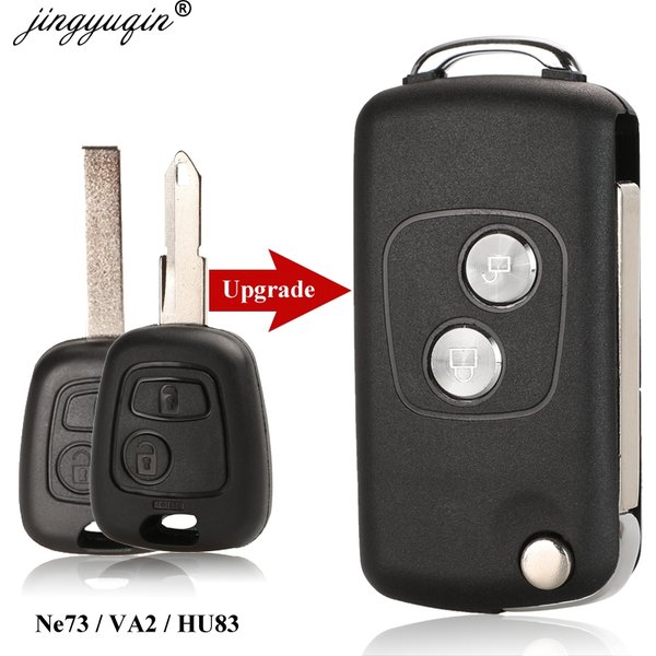 Jingyuqin 2 BTN Geändert Flip Remote Auto schlüssel Shell für Citroen C1 C2 C3 C4 Picasso Xsara Peugeot 206 306 307 107 207 407 Partner