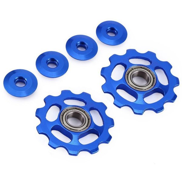 2PCS 11T Ultralight Aluminum Alloy Bike Bearing Jockey Wheel Rear Derailleur Pulleys MTB Road Bicycle Parts