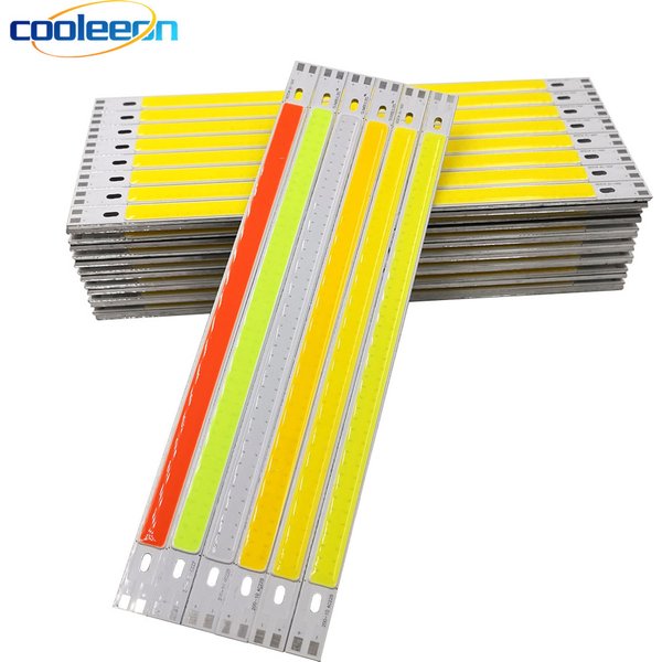 COOLEEON 200x10mm DC12V LED COB bande lumineuse 20cm 10W lampe bleu vert rouge chaud blanc froid couleur barre lumineuse LED 200mm 12V COB ampoule